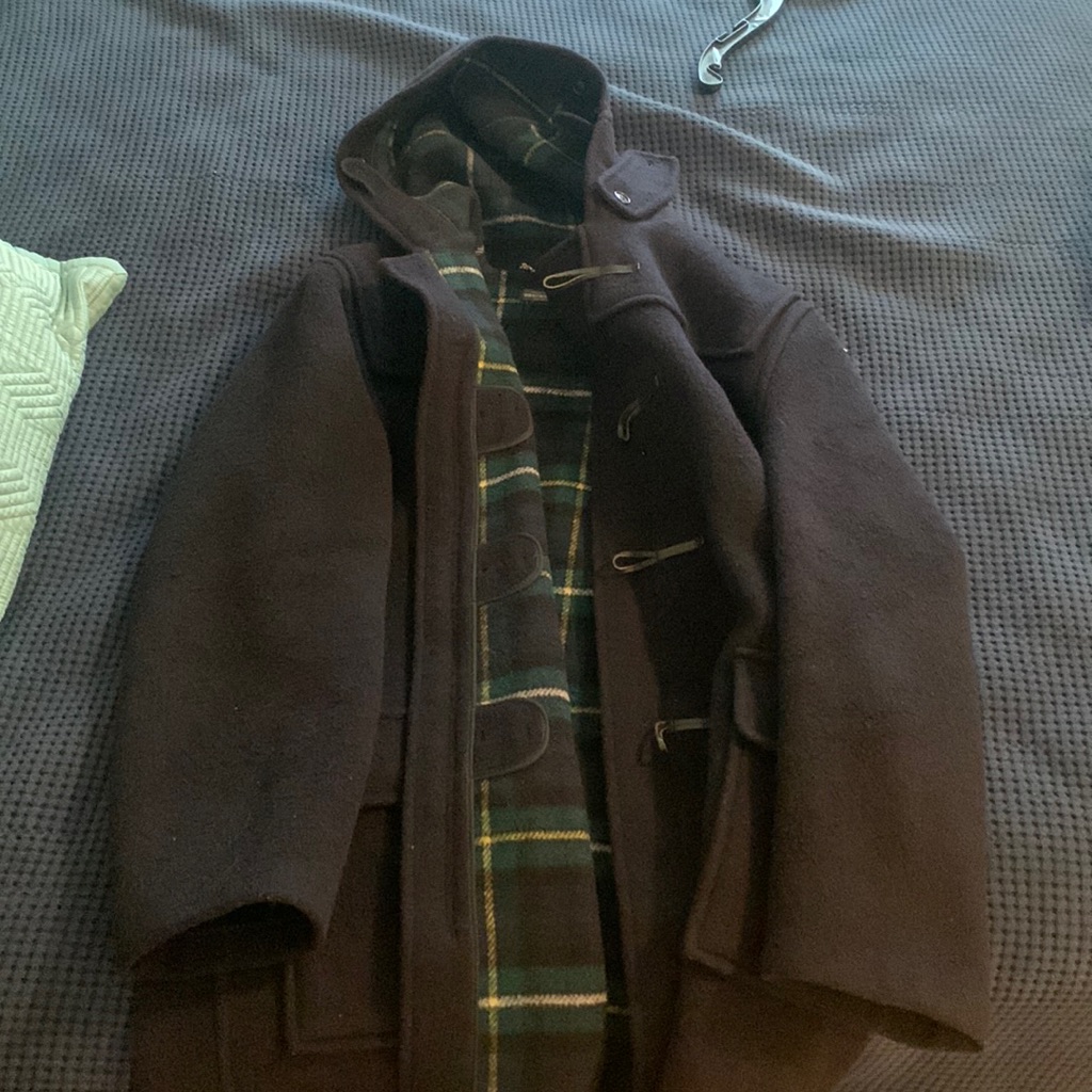 Brooks Brothers Made In England Size 46 Winter Jacket With Hood And Lining Large